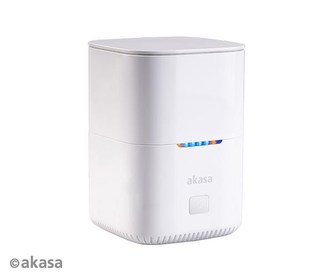 AKASA HDD box DuoDock MX, Dual M.2 PCIe NVMe SSD Docking Station with Offline Clone, bílá