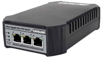 Intellinet 2-port Gigabit Ultra PoE Injector, 1x 50W, 1x 30W port, IEEE 802.3at/af