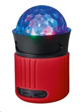 TRUST Dixxo Go Wireless Bluetooth Speaker with party lights - red