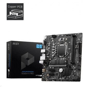 MSI MB Sc LGA1200 B560M-A PRO, Intel B560, 2xDDR4, 1xHDMI, VGA, mATX