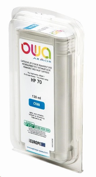 OWA Armor cartridge pro HP DesignJet Z 2100, 3100, 130ml, C9452A, Cyan
