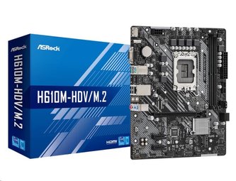 ASRock MB Sc LGA1700 H610M-HDV/M.2, Intel H610, 2xDDR4, 1xDP, 1xHDMI, 1xVGA, mATX
