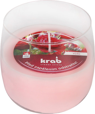 Svíčka sklo - aroma růže 125 g