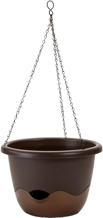 Květináč Mareta závěsný - čokoládová + bronzová 30 cm