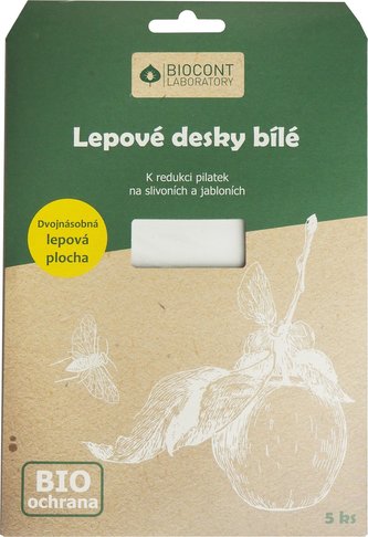 Desky Biocont bílé - švestky a jabloně 5 ks Desky Biocont bílé - švestky a jabloně 5 ks