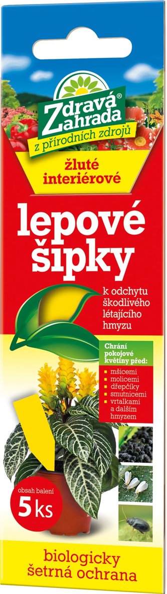 Zdravá zahrada - Lepové šipky žluté (5 ks)