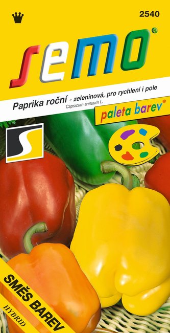 Paprika zel. sladká F1 - směs barev F1 15s - série PALETA