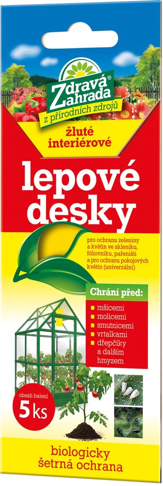 Zdravá zahrada - Lepové desky žluté (5 ks) interiérové Zdravá zahrada - Lepové desky žluté (5 ks) interiérové
