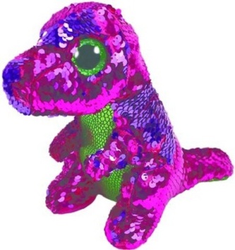 Beanie Boos Flippables Stompy Pink green dinosaur