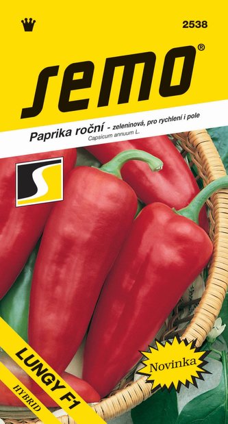 Paprika zel. sladká F1 - Lungy F1 rychl.,pole 15s