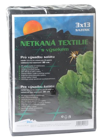 Neotex / netkaná textilie výsek černý 45g - saláty šíře 1,6 x 4,2 m