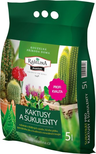 Substrát - Kaktusy a sukulenty 5 l Raš.