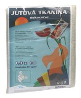 Jutová tkanina - 1,3 x 1 m bílá