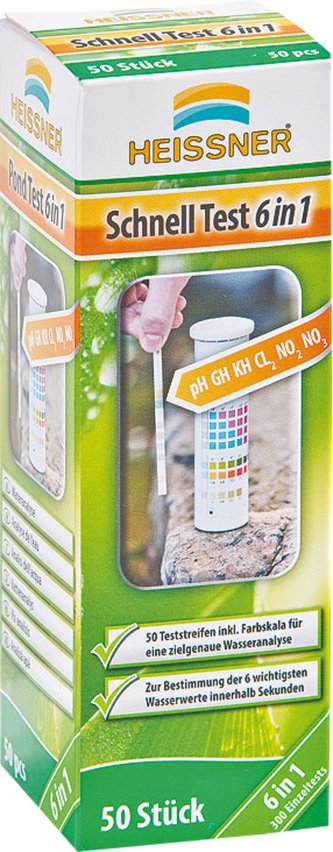 Test rychlý 6 v 1 - proužky pH, GH, KH, CL, NO2, NO3 (TZ791-00)