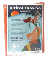 Jutová tkanina - 1,3 x 1 m oranžová