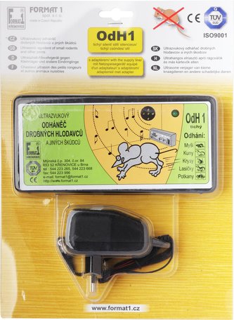 Odhaněč ultrazvukový - OdH 1 tichý s adaptérem v blistru Odhaněč ultrazvukový - OdH 1 tichý s adaptérem v blistru