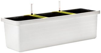 Truhlík samozavlažovací Berberis Trio - bílý 117 cm