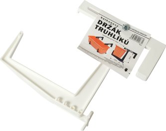 Držák na truhlík balkon - stavitelný bílý