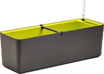 Truhlík samozavlažovací Berberis - antracit + zelená 60 cm