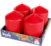 Svíčka adventní válec 60x80 mm - bordó (4ks)
