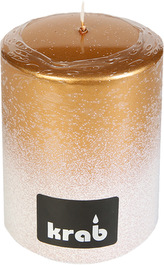 Svíčka válec Grace 70x100 mm - metalická zlatá