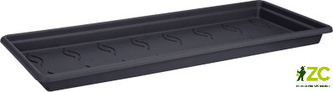 Miska pod truhlík Green Basics Garden XXL - living black 60 cm