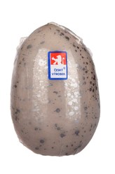 Svíčka vejce střední 60x90 mm - kropenaté karamelové