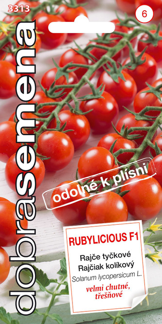 Dobrá semena Rajče tyč. - Rubylicious F1, třešňové, odolné proti plísni 10s