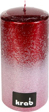 Svíčka válec Grace 70x150 mm - metalická červená