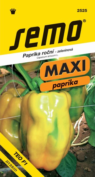 Paprika zel. sladká F1 - Theos F1 (typ Lamyo) rychl 15s - série MAXI Paprika zel. sladká F1 - Theos F1 (typ Lamyo) rychl 15s - série MAXI