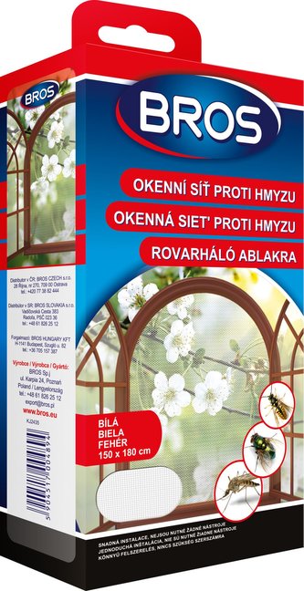 Bros - síť okenní 150 x 180 cm bílá