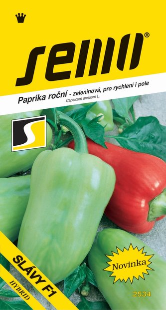 Paprika zel. sladká F1 - Slávy F1 rychl,pole 15s Paprika zel. sladká F1 - Slávy F1 rychl,pole 15s