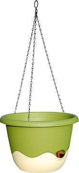 Květináč Mareta závěsný - zelená světlá + slon.kost tmavá 25 cm