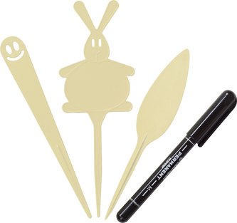 Jmenovka zapichovací Mix + lihový fix - slonová kost