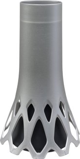 Váza hřbitovní Roseta stříbrná - se zátěží 1l