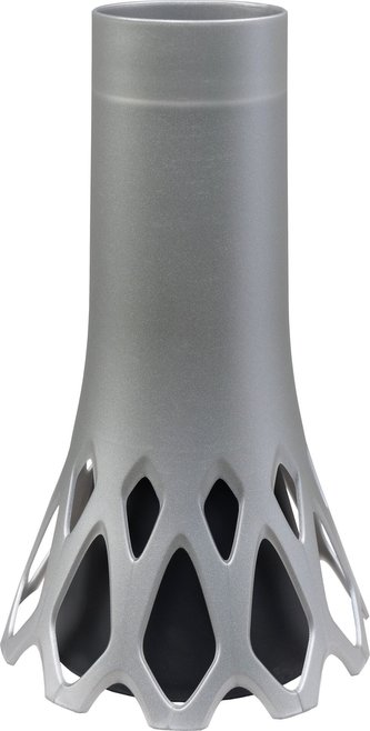 Váza hřbitovní Roseta stříbrná - se zátěží 1l