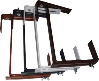 Držák na truhlík - kovový univerzální nastavitelný terakota (2 ks)