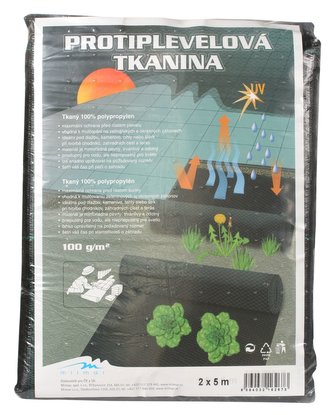 Tkaná textilie 90g - 2 x 5 m černá
