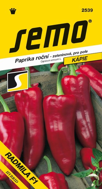 Paprika zel. sladká F1 - Radmila F1 rychl,pole pravá kápie 15s