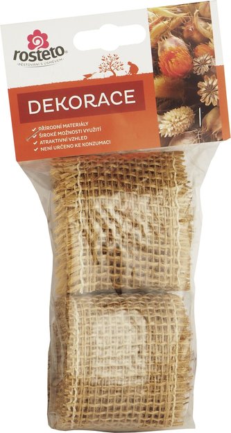 Jutová stuha Rosteto 4 cm x 3 m - přírodní (2 ks)