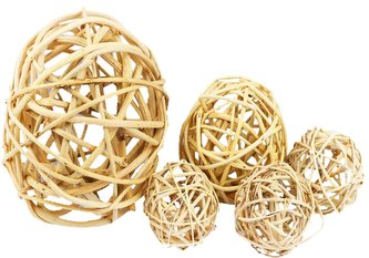 Dekorace - Lata Ball 2 cm - přírodní 10 ks