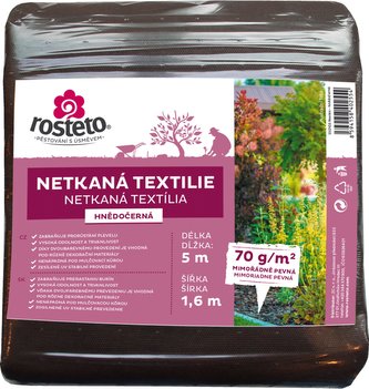 Neotex / netkaná textilie Rosteto - hnědočerný 70g šíře 5 x 1,6 m