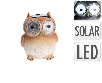 Solární světle hnědá sova na zahradu 7,5x7,5x9 cm Solární světle hnědá sova na zahradu 7,5x7,5x9 cm