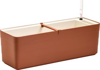 Truhlík samozavlažovací Berberis - terakota + slonová kost 80 cm