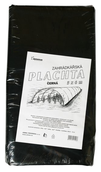 Plachta 5x6 m tl.0,100 regranulát černá