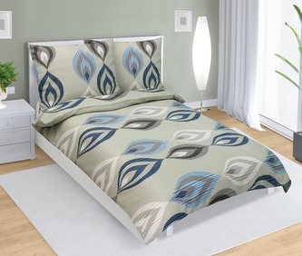 Povlečení krepové - modrošedé slzy - 140x220, 70x90 cm Povlečení krepové - modrošedé slzy - 140x220, 70x90 cm