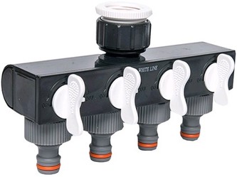 adaptér na kohoutek-rozdělovač 4cestný,1"-3/4",WL-3033,WHITE LINE