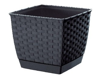 květináč RATOLLA SQUARE 25x25x22cm ANTR (S433) s miskou