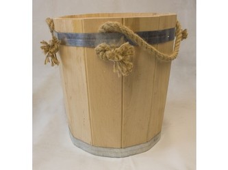 vědro 15l, s lanem, dřevěné - olše