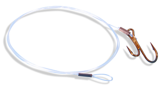 Fluorocarbon s dvojáčkem, vel. 1, 70 cm/0,35 mm